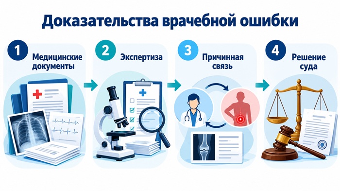 Основные элементы доказательственной базы медицинского спора: документация, экспертное исследование, причинно-следственная связь и судебная оценка обстоятельств.