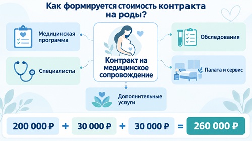 «Стоимость платного сопровождения зависит от состава программы, выбранных специалистов и дополнительных услуг, которые включены в договор».
