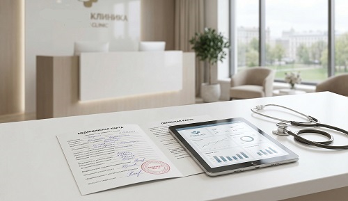 Фото: оформление обменной карты и электронного листка нетрудоспособности