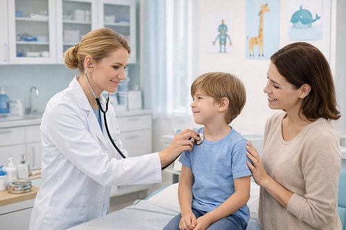 Осмотр у педиатра: внимательная диагностика и спокойная атмосфера