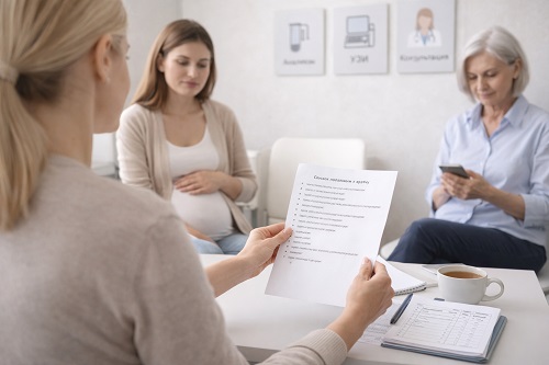 ФОТО: пациентки ожидают приема врача